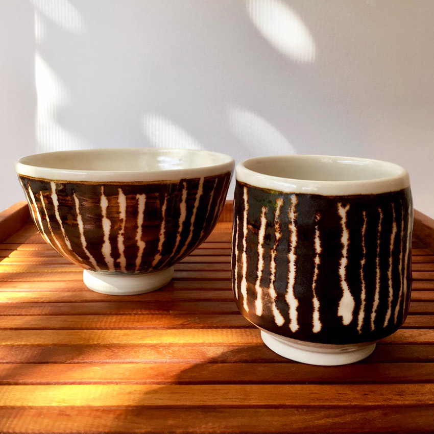 Ceramic bowl and cup by Gary McPhedran