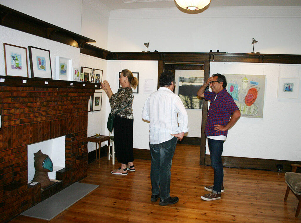 People viewing exhibition at WAS Gallery